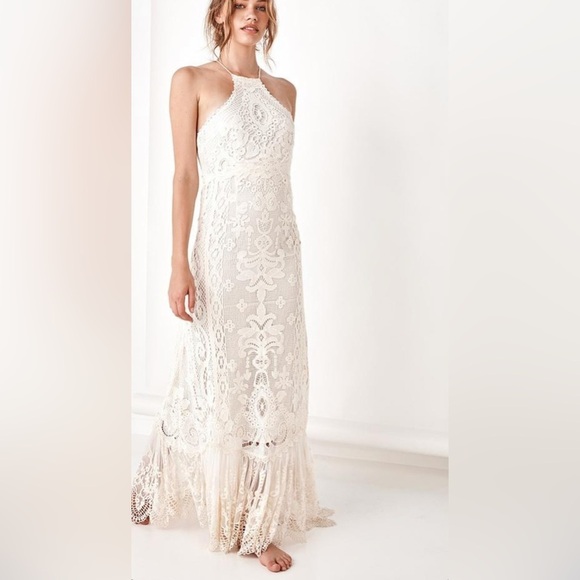 NEW Spell & The Gypsy Collective CASABLANCA LACE HALTER GOWN XS - Picture 4 of 16